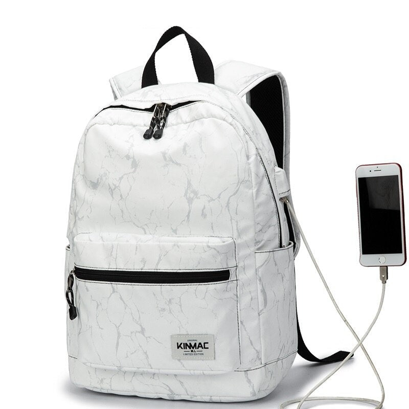 Sac a Dos Portable - Marbre Blanc