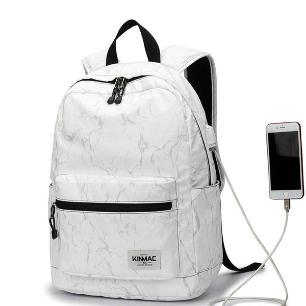 Sac a Dos Portable - Marbre Blanc