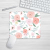 tapis de souris avec fleurs rose 