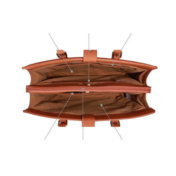Sac Ordi Cuir Femme - Dalgona