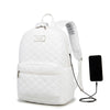 sac à dos ordinateur 15 pouces femme - Matelassé Blanc