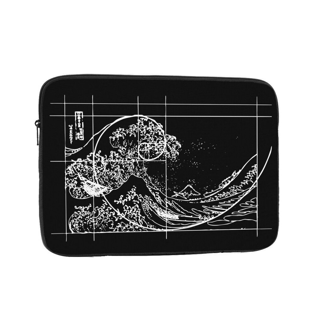 housse_ordinateur_la_grande_vague_blanc_noir