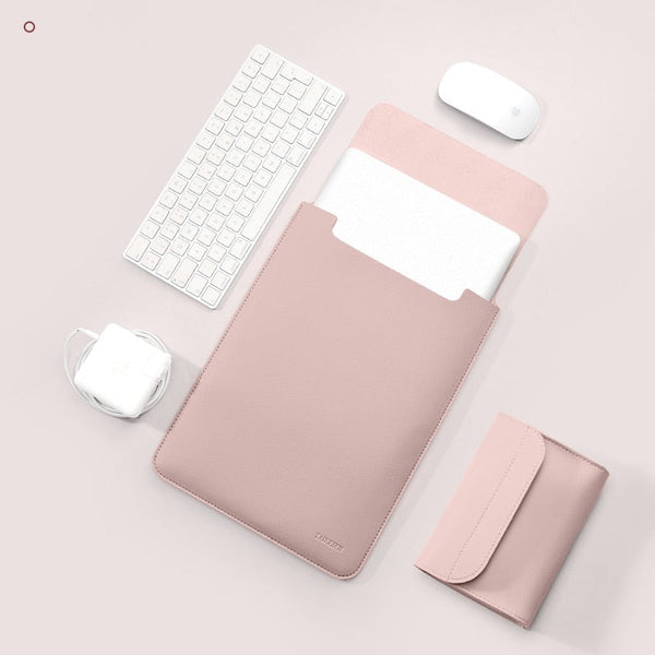 Pochette Ordinateur Mac + Trousse OFFERTE - Poudré