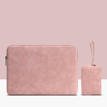 pochette d'ordinateur portable rose pastel + cadeau 