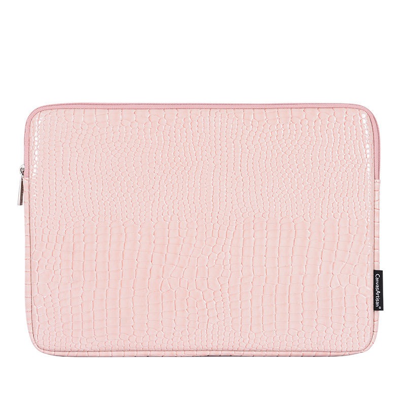 pochette ordinateur cuir rose
