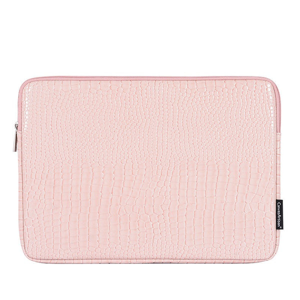 pochette ordinateur cuir rose