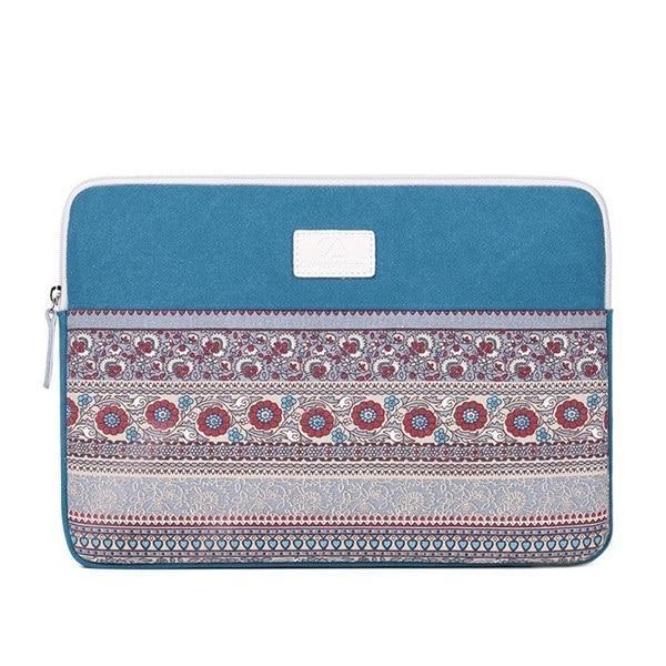 Housse Ordinateur 13 pouces (+ de tailles) - Ethnique Bleu -