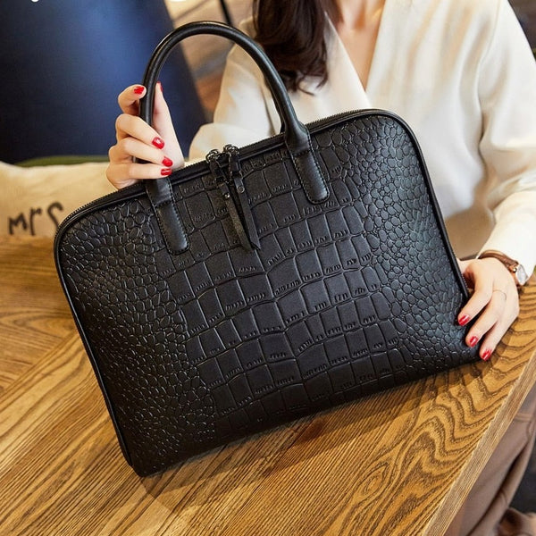 Sac Ordinateur Femme Cuir - Noir
