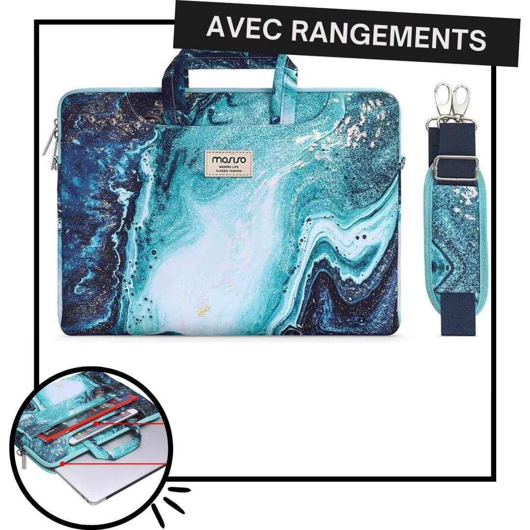 sacoche ordinateur 15 pouces - Blue Sea