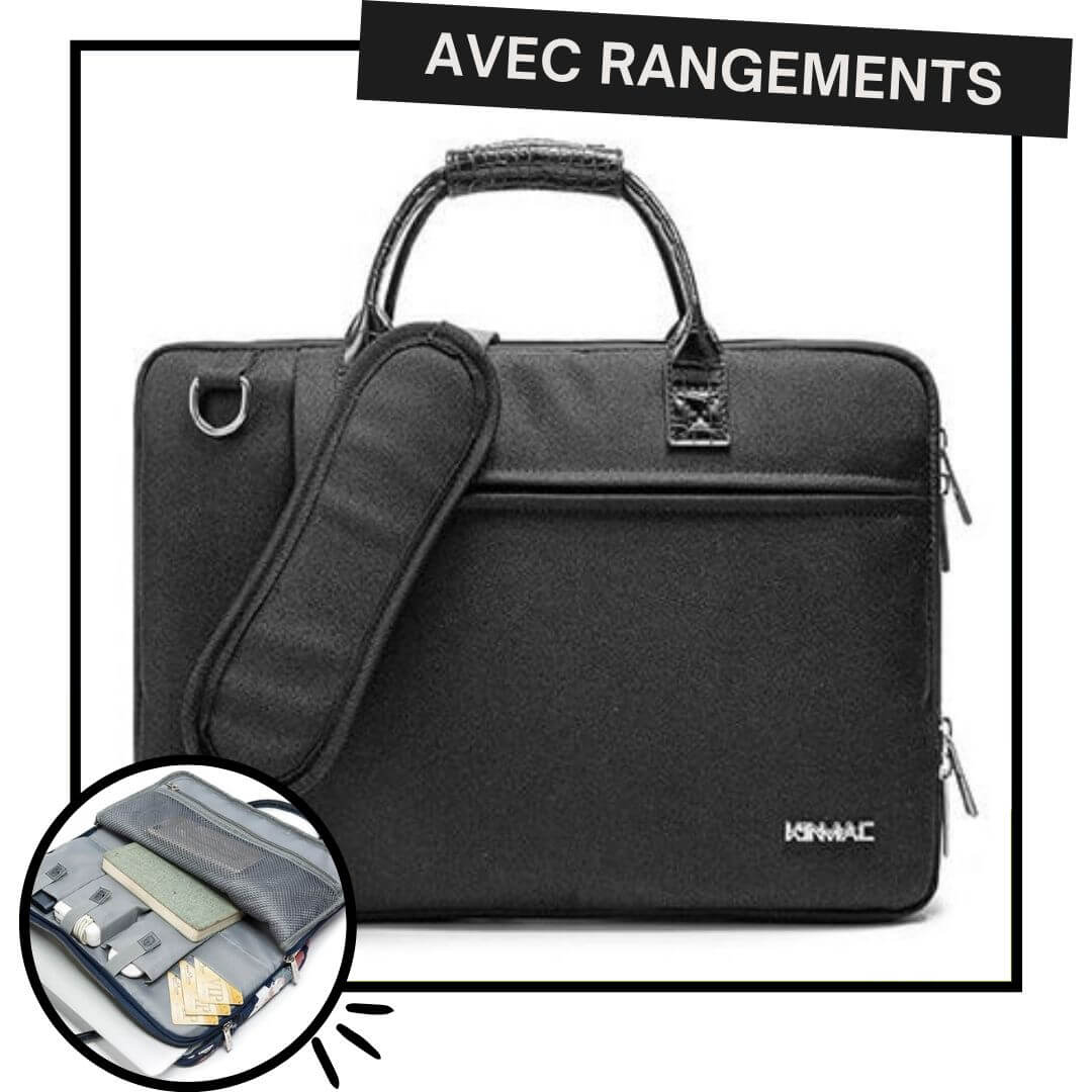 Sacoche Ordinateur Femme Luxe - Full Black